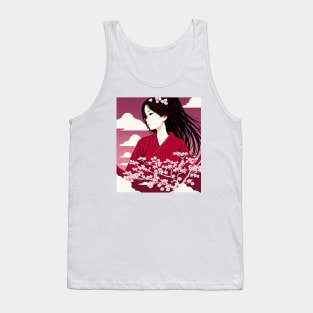 Sakura Kimono Girl Tank Top